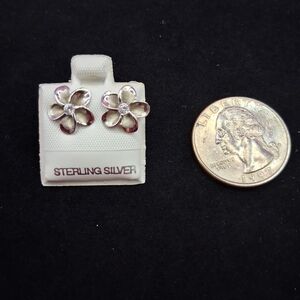 Sterling Silver Flower Earrings